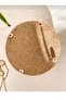 Wooden Beaded Wicker Natural Raffia Tray, Decorative Tray, Decor Tray for Bathroom, Home, Table 25 Cm Diameter - 4