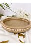 Wooden Small Beaded Wicker Natural Raffia/Jute Tray, Decorative Tray, Bathroom, Home, Decor Tray - 6
