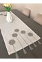 Silver Glitter Color Knitted Patterned Runner 45x140 Cm - 3