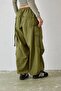 Vintage Khaki Fringed Cargo Pants - 2