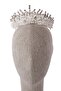 Crystal Stone Beaded Embellished Bridal Henna Wedding Crown White with Pearls - 8