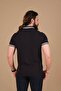 100% Cotton Pique Knitted Men's Polo Collar T-Shirt - Navy Blue - 5