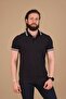 100% Cotton Pique Knitted Men's Polo Collar T-Shirt - Navy Blue - 3
