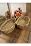 Height10, Length30, Width17 - Height9. Boy26, En15- 2-Piece Wicker Basket Gift Basket, Dowry Basket, Bread Basket - 4