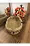 Height10, Length30, Width17 - Height9. Boy26, En15- 2-Piece Wicker Basket Gift Basket, Dowry Basket, Bread Basket - 3