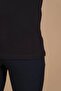 100% Cotton Pique Knitted Men's Polo Collar T-Shirt - Navy Blue - 7