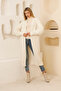 Long Cut Hair Knitted Cardigan - Ecru - 3