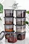 9-Piece Labeled Boly Square Storage Container Set 550ml