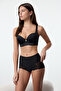 Siyah Micro Dantelli Toparlayıcı Boxer Örme Külot THMAW25KU00022 - 2