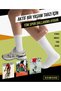 4 Pairs Women Men Sports Socks with Arch Support and Compression Tennis Socks Black White - 3