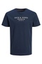 Jack&jones12217167 0 Collar Men's T-shirt - Navy Blue - 4