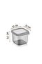 Set of 12 Square Anthracite Spice Jars with Labels - 550 ml - 12-Piece Square - 2