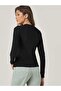 Women's Crew Neck Long Sleeve Lycra Black Body - 4