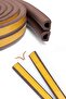 4 Meters Coffee Color Pvc Door Window Cold-Proof Leak-Proof Insulation Wick Adhesive 2X2=4 Mt - 3