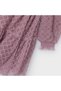 Girl's Gold Detail Tulle Long Sleeve Dress Pink L24K4910 - 2