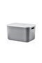 2 Pieces of 21 Lt Storage, 1 Piece of Green and 1 Piece of Gray Multi-Purpose Cabinet Organizer Box - 2