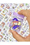 Cute Girl in Purple Hat 50 Sheets Mini Notebook Sticker/Label/Decal/Bullet Journal/Notebook Decoration