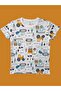 Short-Sleeved Patterned Kids Pajama Set #printedkidspajamas #scooppatternpajamas #laundrygarden - 2