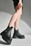 Women's Thick Sole Elastic Side Band Daily Boots Kolev Black - 4