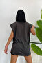 Plain Wear Out Women's Sleeveless Zero Sleeve Trend T-Shirt - 3