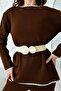 Women's Round Buckle Detailed Straw Belt 1919 - 4