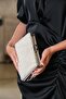 Women's Pearl Stone Evening Dress Clutch Portfolio Bag - 2