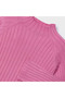Girl's Half Fisherman Soft Knitwear Pink L25K4062 - 2