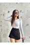 Women's Crew Neck Long Sleeve Fitted/Fitted Blouse - 7