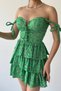 Suspender Dress Skirt Flounce Dress Breast Support Dress Mini Dress Floral Dress Patterned Dress - 2