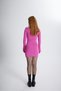 Spanish Sleeve Heart Collar Slit Detailed Mini Knitwear Rolla Dress Pink - 5
