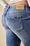 Classic Denim Color Blue Low Waist Flare Jeans - 8