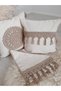 Macrame Knitted Linen Decorative Throw Pillow Cover Single - Pillow 43x43 Cm (Color Mink) - 5