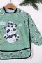 Panda Printed Unisex Baby Long Sleeve Liquid Proof Bib - 2