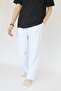 Unisex Summer Comfortable White Linen Trousers with Elastic Waist Cotton Cool Drawstring Linen Trousers - 5