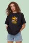 Thor Mjolnil Hammer Printed Marvel Oversize Unisex Black T-shirt - 3