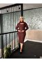 Women's Plus Size Chest-Cut Flexible Maxi Length Micro Suede Dress 24162 - 9