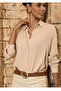 New Season Women's Viscose Woven Legendary Shirt - Solid Color Basic Model