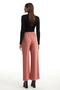 Elastic Waist Wide Leg Trousers Powder - 5