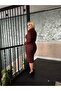 Women's Plus Size Chest-Cut Flexible Maxi Length Micro Suede Dress 24162 - 5