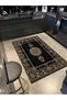 Dark Tones Multicolored Border Detailed Patterned Ethnic Series Modern Decorative Carpet Ethnic10