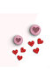 Striped Heart Mini Polymer Clay Cutting Mold,Jewelry Molds,Dessert Mold,Ceramic Clay Mold,No:207