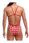 ملابس سباحة للتدريب للسيدات من Funkita SST - مدقق أحمر، ظهر عريض وأشرطة رفيعة - 4
