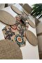 Sack Background Ethnic Mandala Pattern Runner 6 Ready Printed Plate Placemat Set - 2