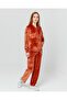 Women's Stone-Embellished Ribbed Hem Velvet Set - 4