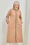 Front Zipped Piping Detailed Cap Brc8072 Latte - 7
