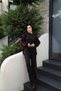 Double Set with Lace-up Sleeves BRC1301 Black Burgundy - 4