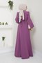 Hijab Evening Dress - with Chain Belt, Fashion 2646 Lilac - 6