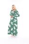 Women's Plus Size Long Sleeve Viscose Combed Cotton Hijab Suitable Long Maxi Dress - 3