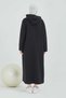Front Snap Hijab Cap Btc0003 Black - 8