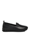 9059-25K Black Genuine Leather Women's Casual Shoes